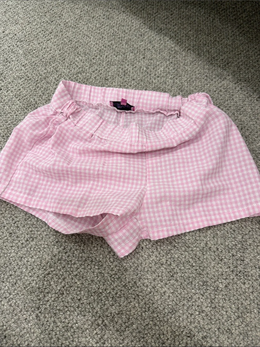 Edikted Pink Gingham Womens Shorts - Picture 1 of 1
